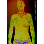 Thermal image of a woman